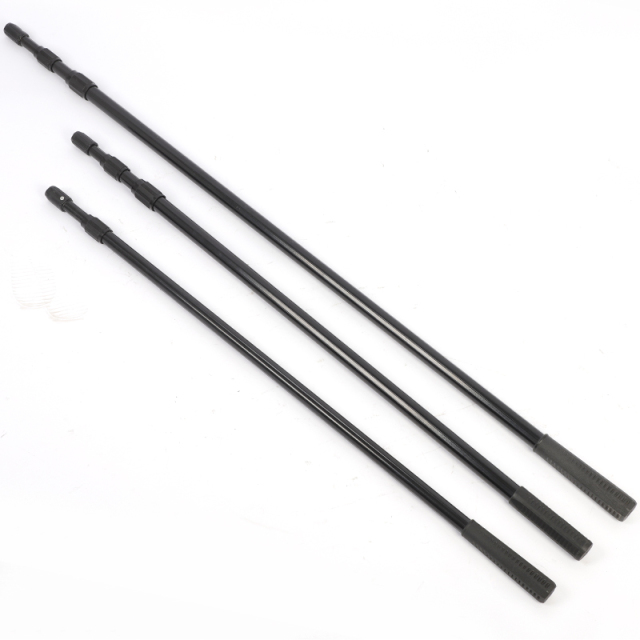 Black, thick, round fishing net handle