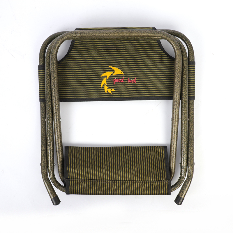 Bronze-colored folding iron chair