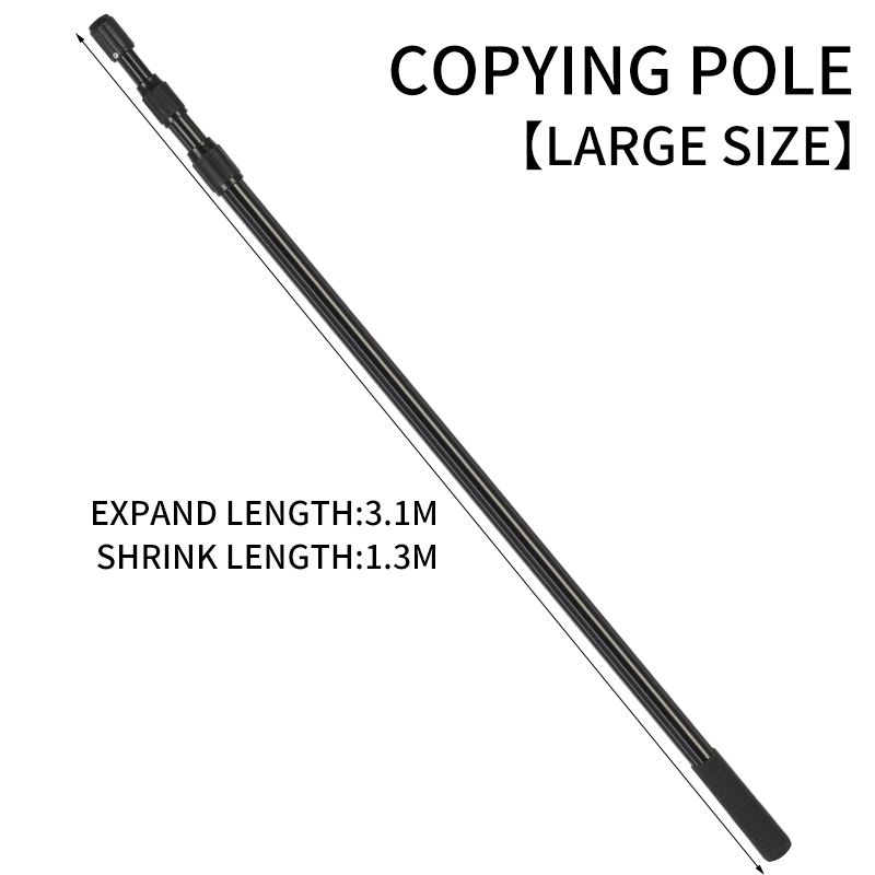 Black, thick, round fishing net handle