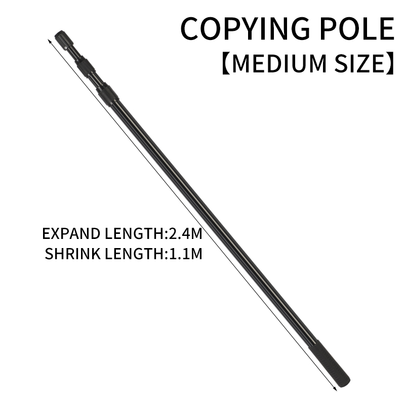 Black, thick, round fishing net handle