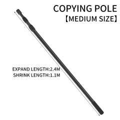 Black, thick, round fishing net handle