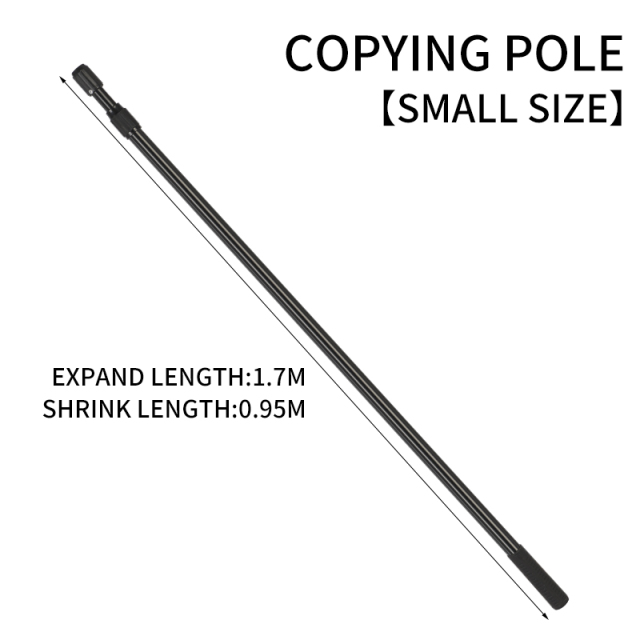 Black, thick, round fishing net handle