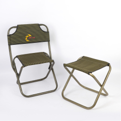 Bronze-colored folding iron chair