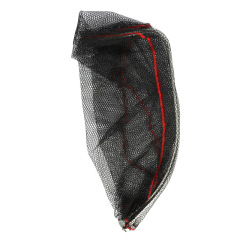 Overall, the net head is black with fine mesh and white with large mesh.