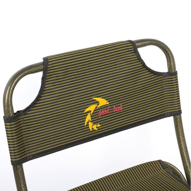 Bronze-colored folding iron chair