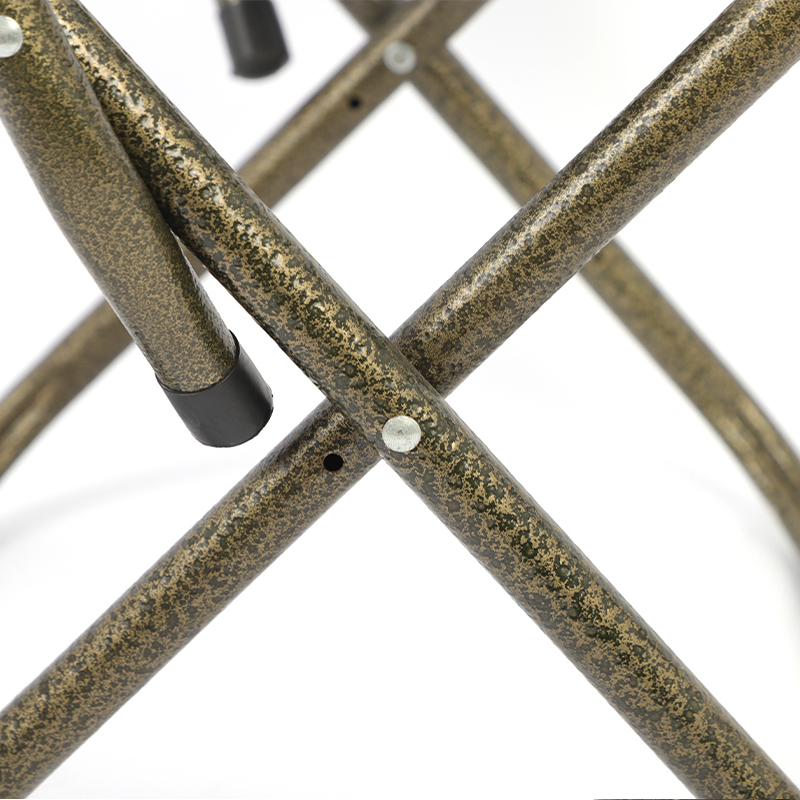 Bronze-colored folding iron chair