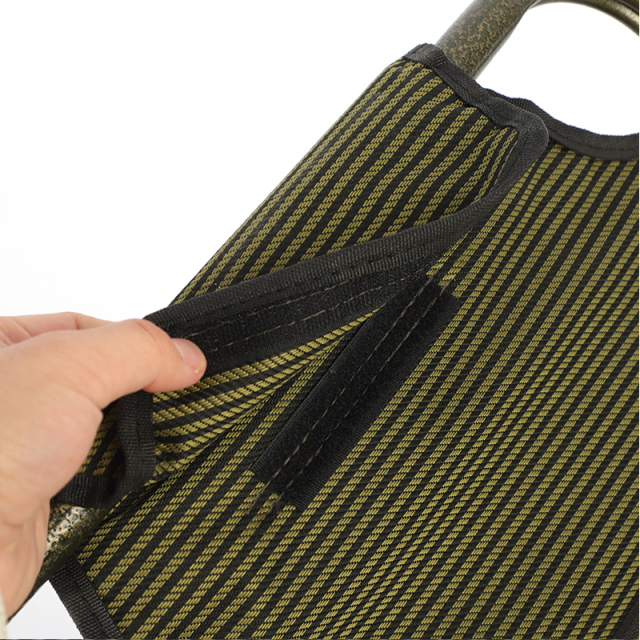 Bronze-colored folding iron chair