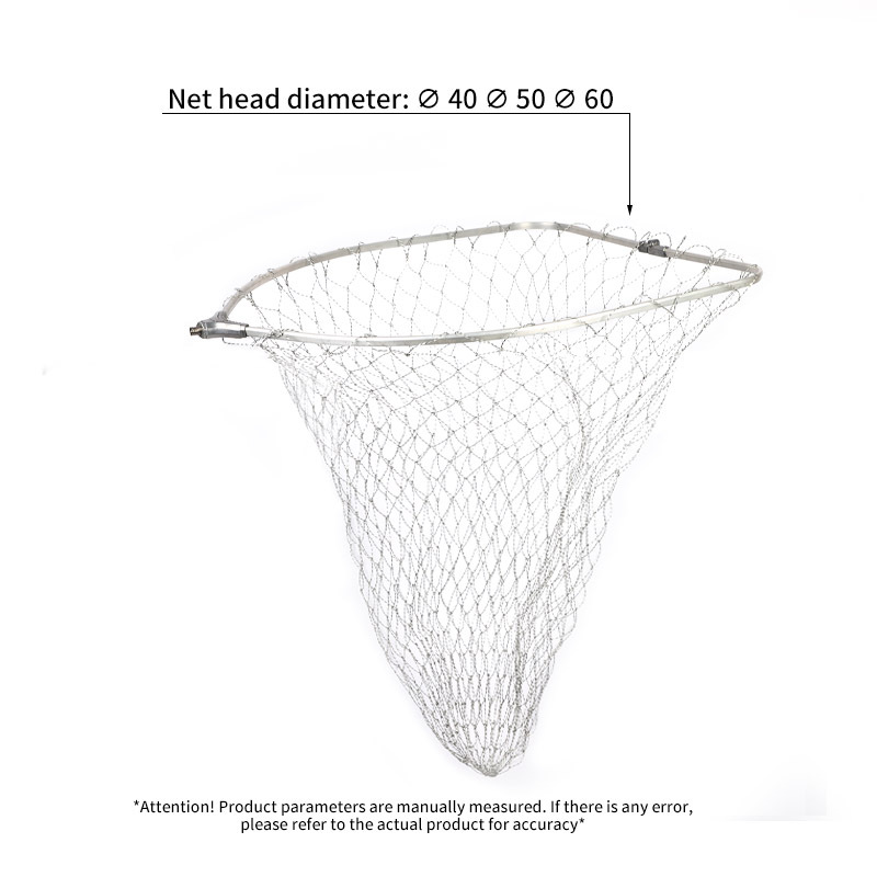 Overall, the net head is black with fine mesh and white with large mesh.