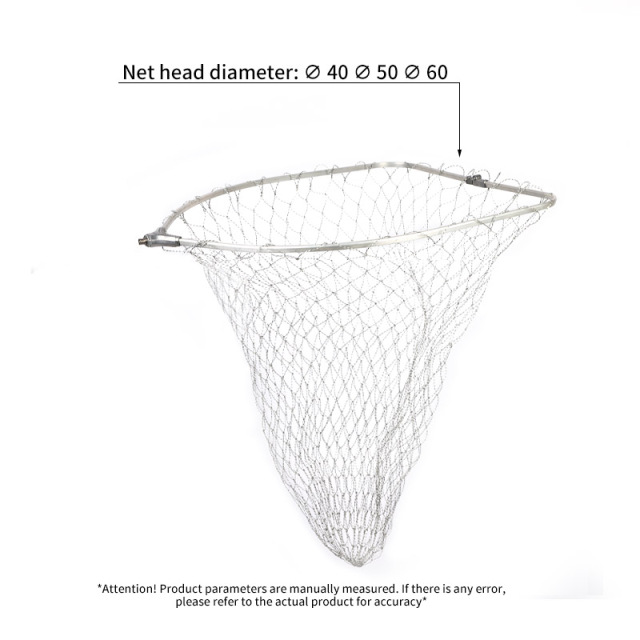 Overall, the net head is black with fine mesh and white with large mesh.