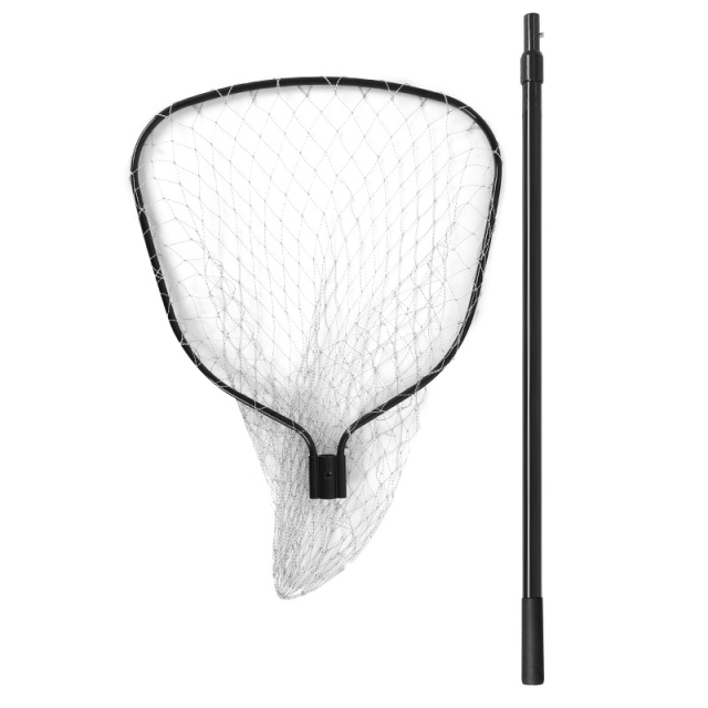 Black round three-way connector