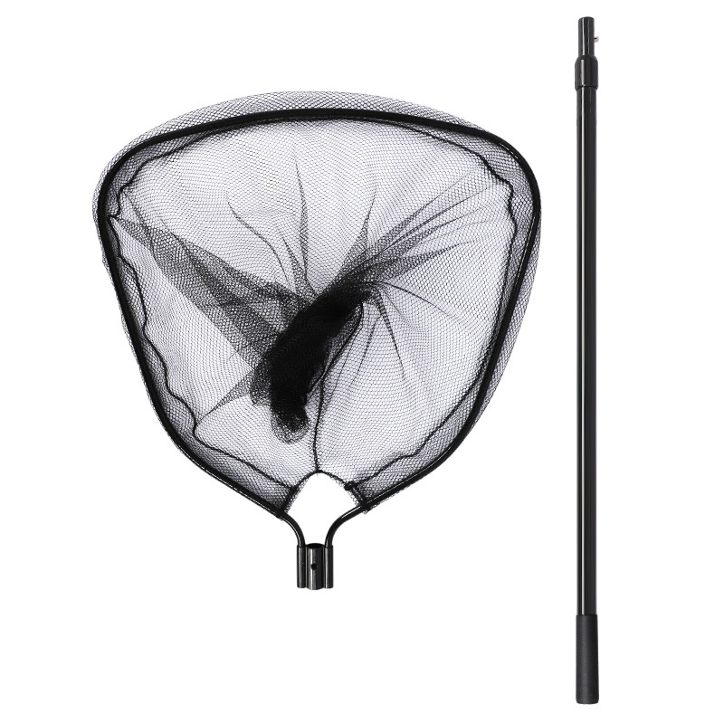 Black round three-way connector