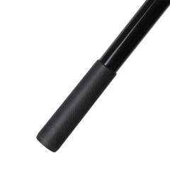 Black round three-way connector