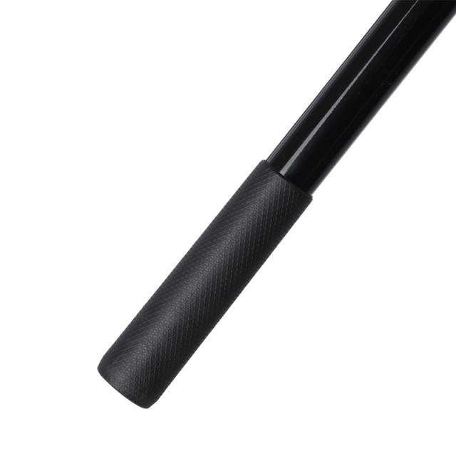 Black round three-way connector