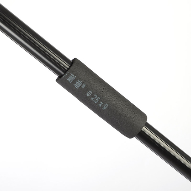 Black rounded three-way connector