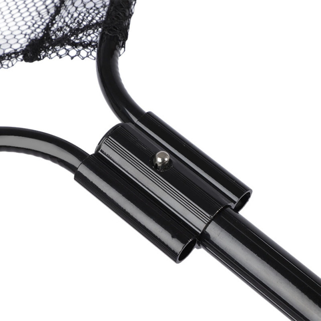 Black round three-way connector