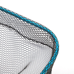 Luxury semi-buoyant landing net head, blue and red.