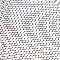 Overall, the net head is black with fine mesh and white with large mesh.