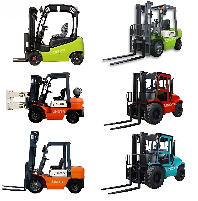 Factory Hot Sale Mini Electric Forklift 2Ton 3Ton 4Ton New Lead Acid Battery Customizable Colors Logos AWD Pneumatic