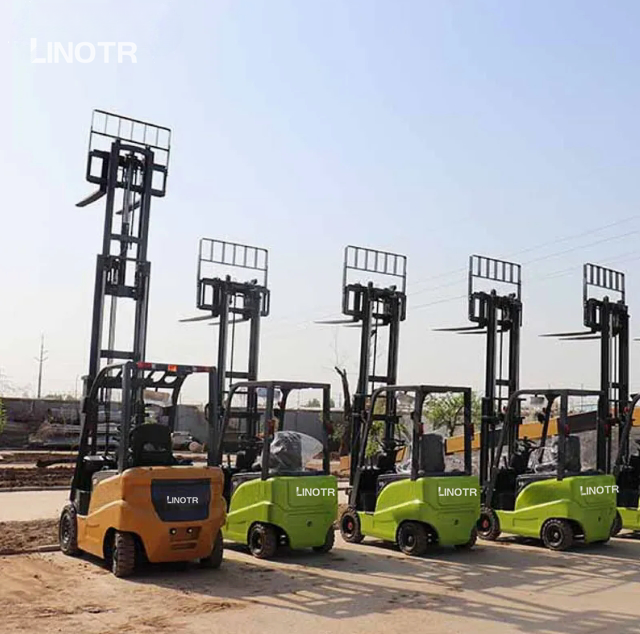 Factory Hot Sale Mini Electric Forklift 2Ton 3Ton 4Ton New Lead Acid Battery Customizable Colors Logos AWD Pneumatic