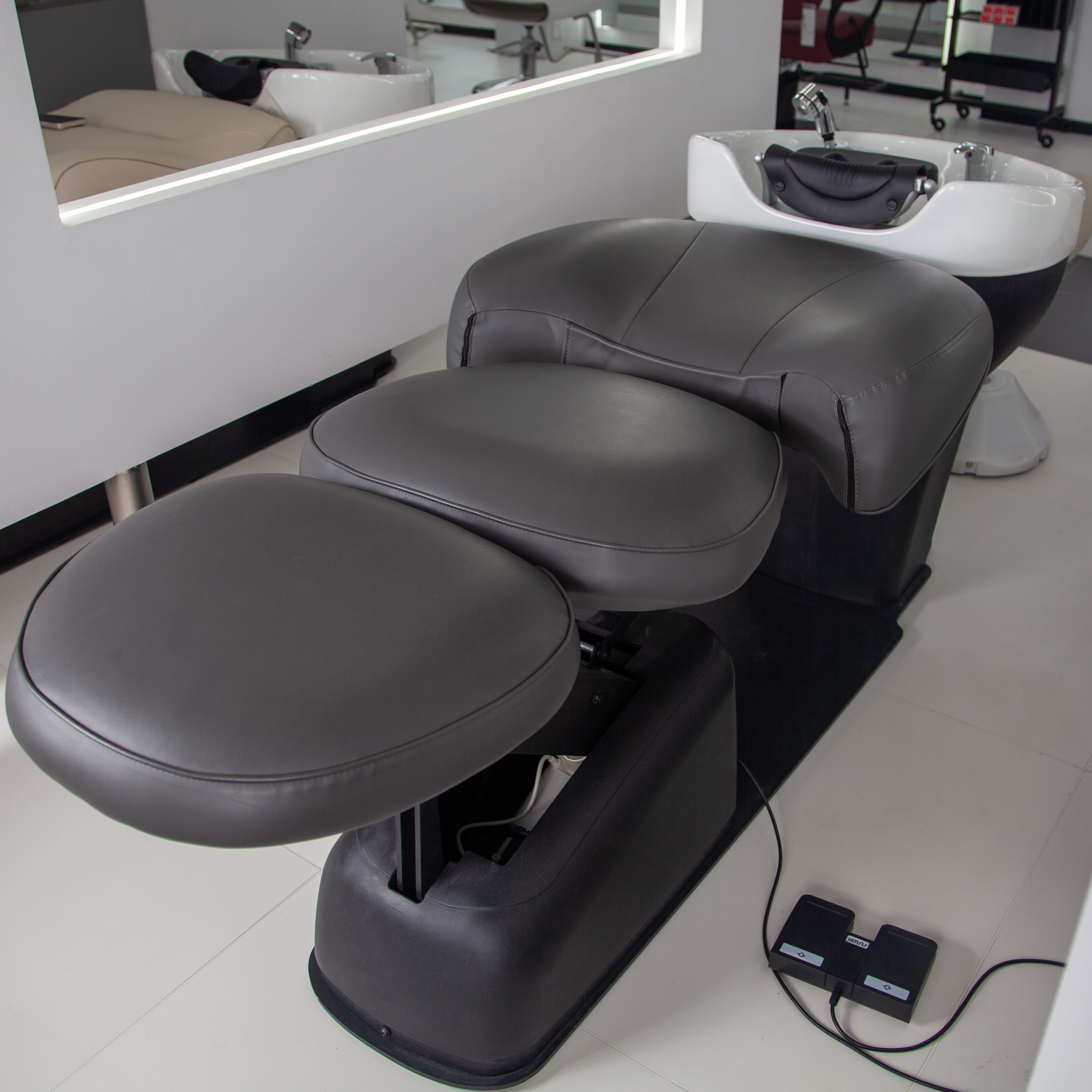 Electric Shampoo Chair with Storage Base for Hair Salon DN0079_Electric Shampoo Chairs