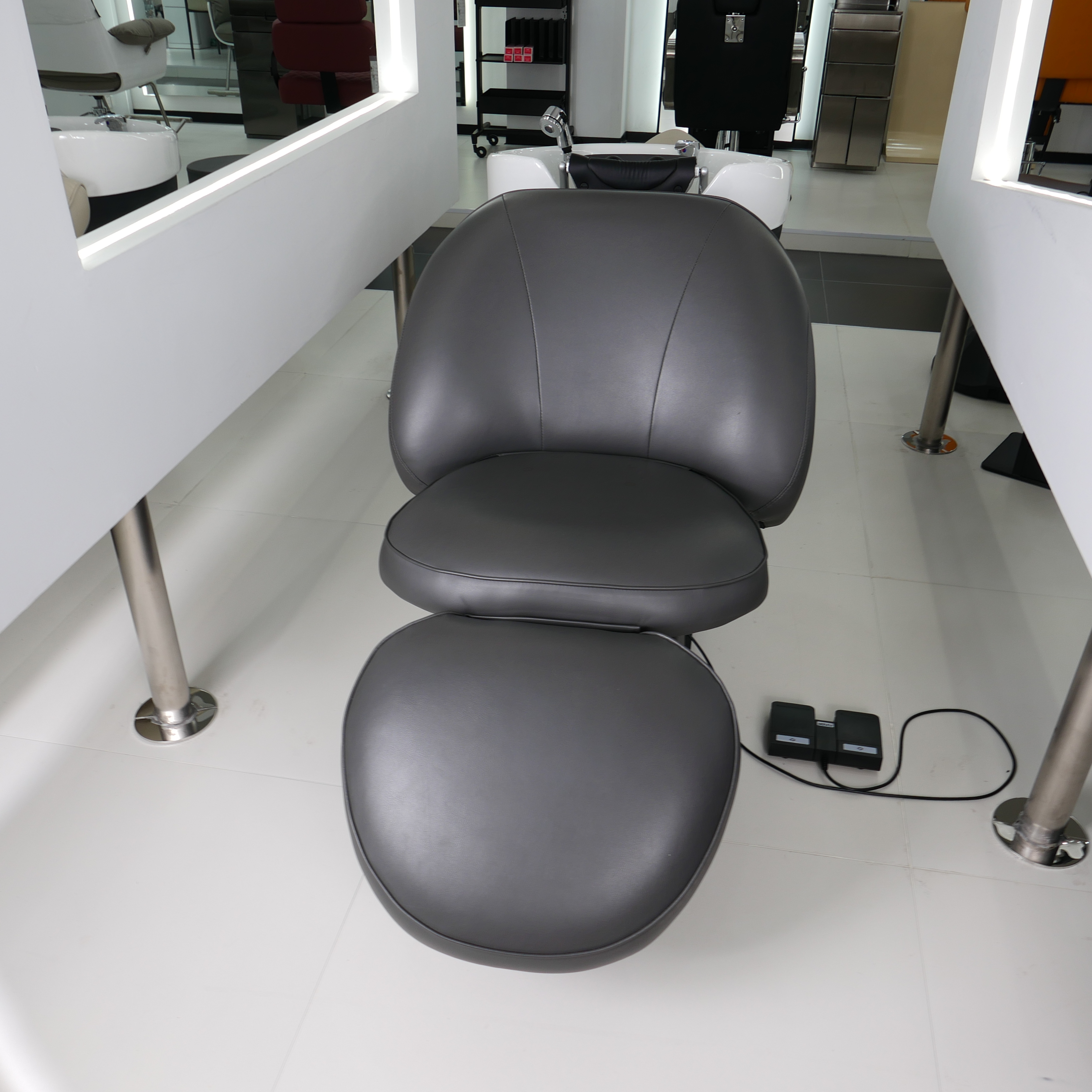 Electric Shampoo Chair with Storage Base for Hair Salon DN0079_Electric Shampoo Chairs