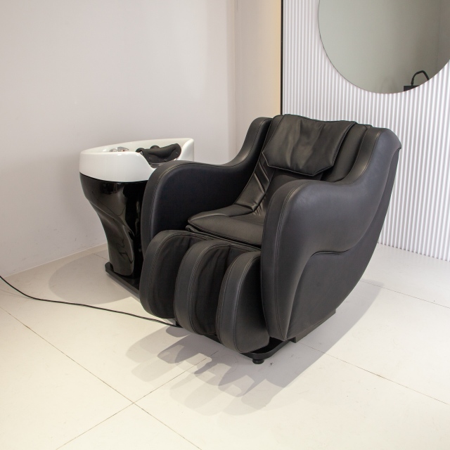 Electric Shampoo Chair with Reclining Backrest for Salon Use DN0066_Electric Shampoo Chairs