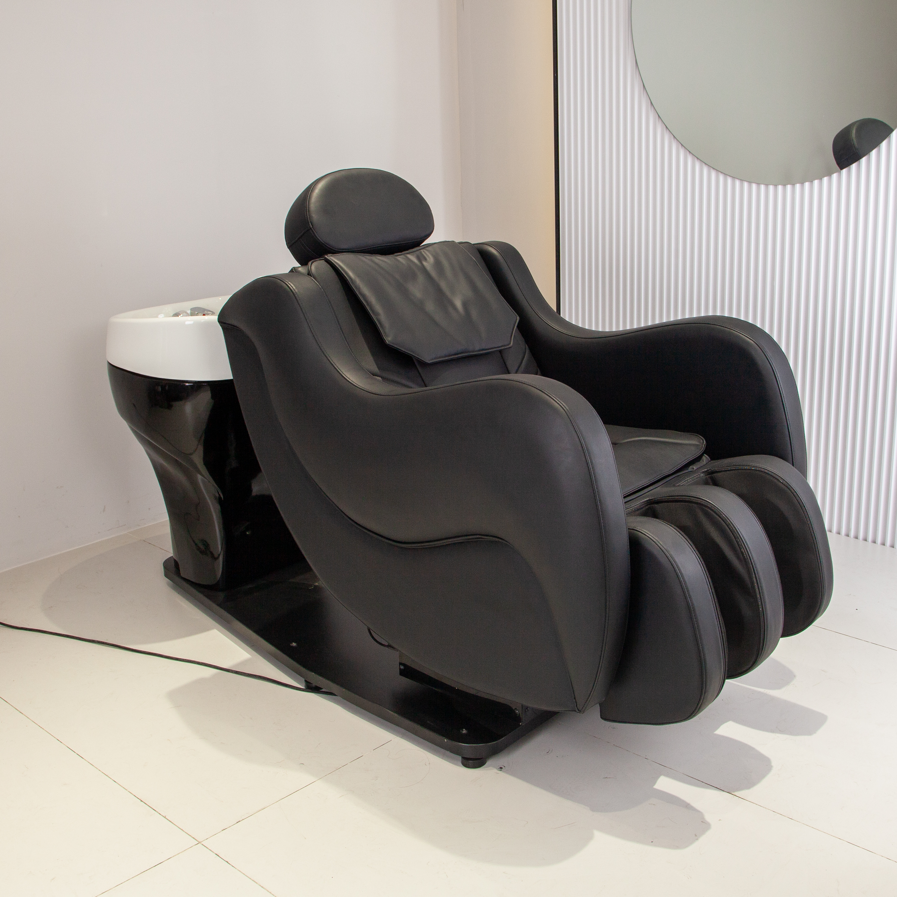 Electric Shampoo Chair with Reclining Backrest for Salon Use DN0066_Electric Shampoo Chairs