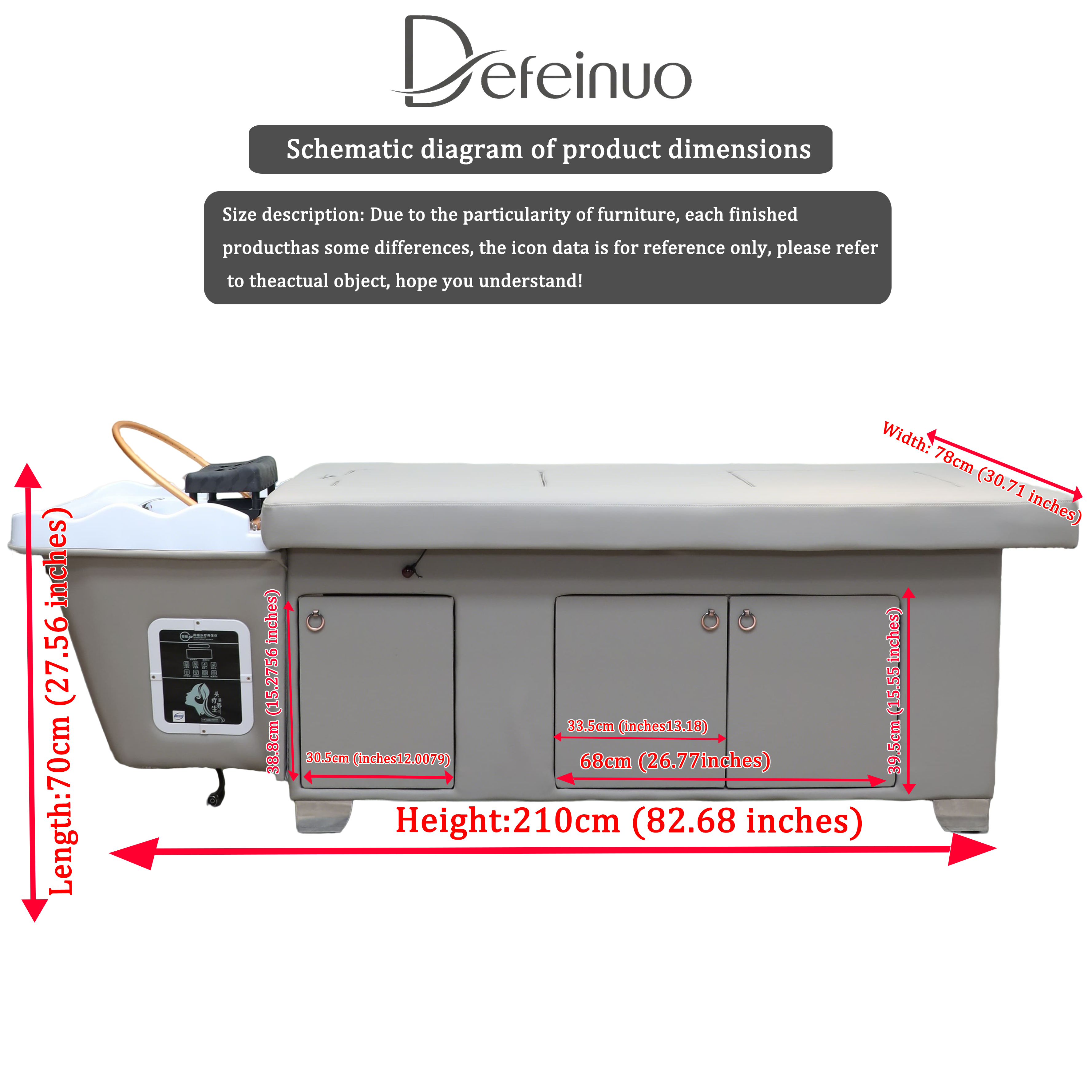Moxibustion Shampoo Bed with Backwash System for Salon Hair Washing DN0054_Moxibustion Shampoo Beds