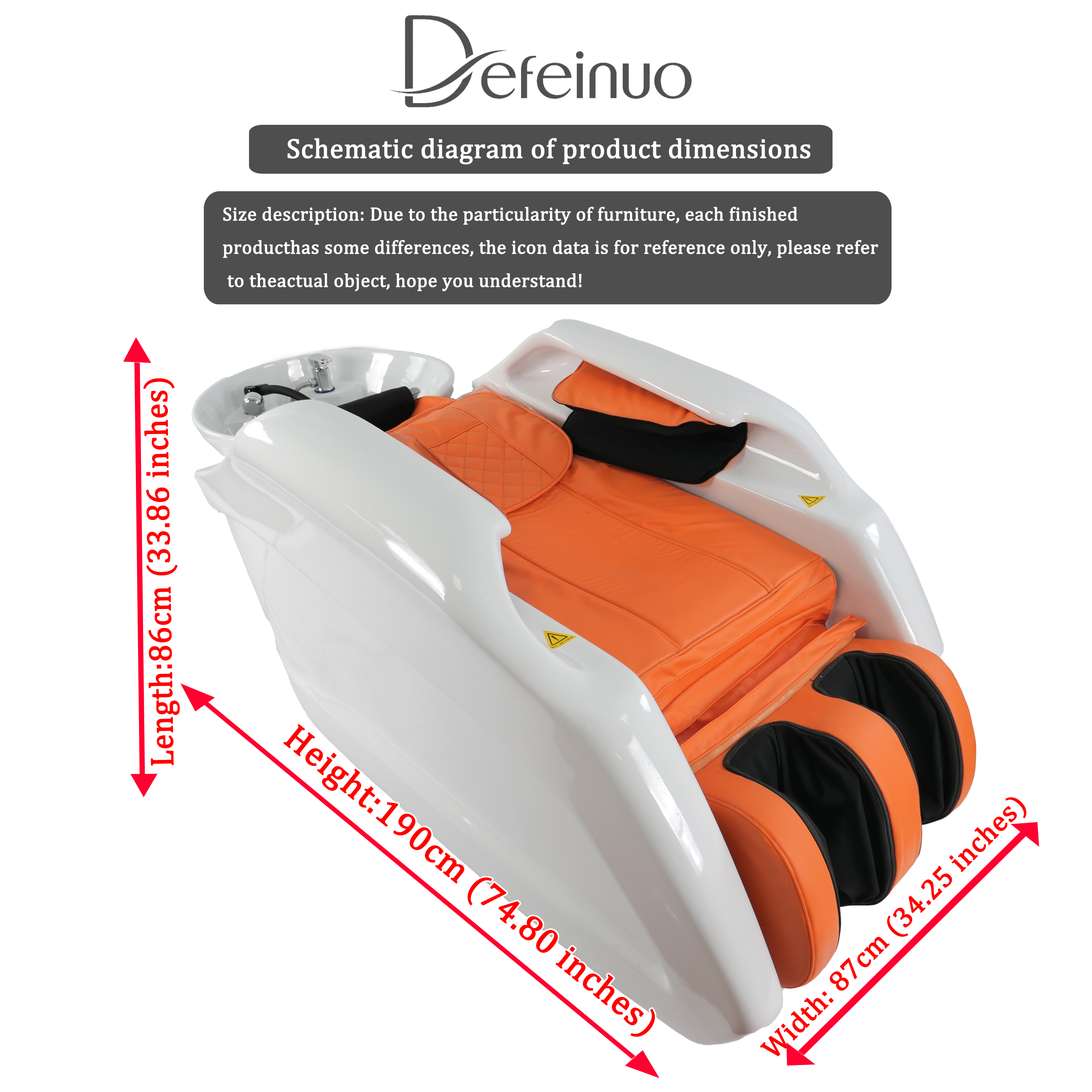 Massage Shampoo Bed for Salon Backwash and Hair Washing DN0057_Massage Shampoo Beds