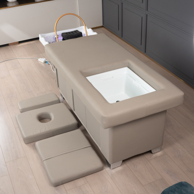 Reclining Shampoo Bed with Basin for Hair Washing and Salon Use DN0050_Pedicure Shampoo Beds