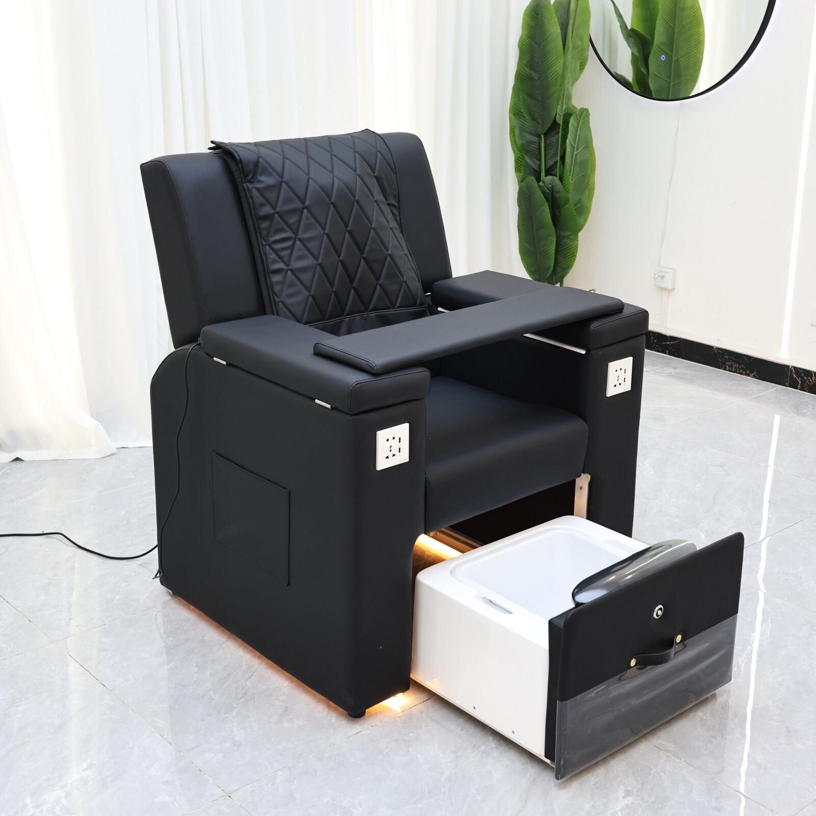 Standard Pedicure Spa Chair with Foot Bowl for Nail Salon DN0232_Standard Pedicure Chairs
