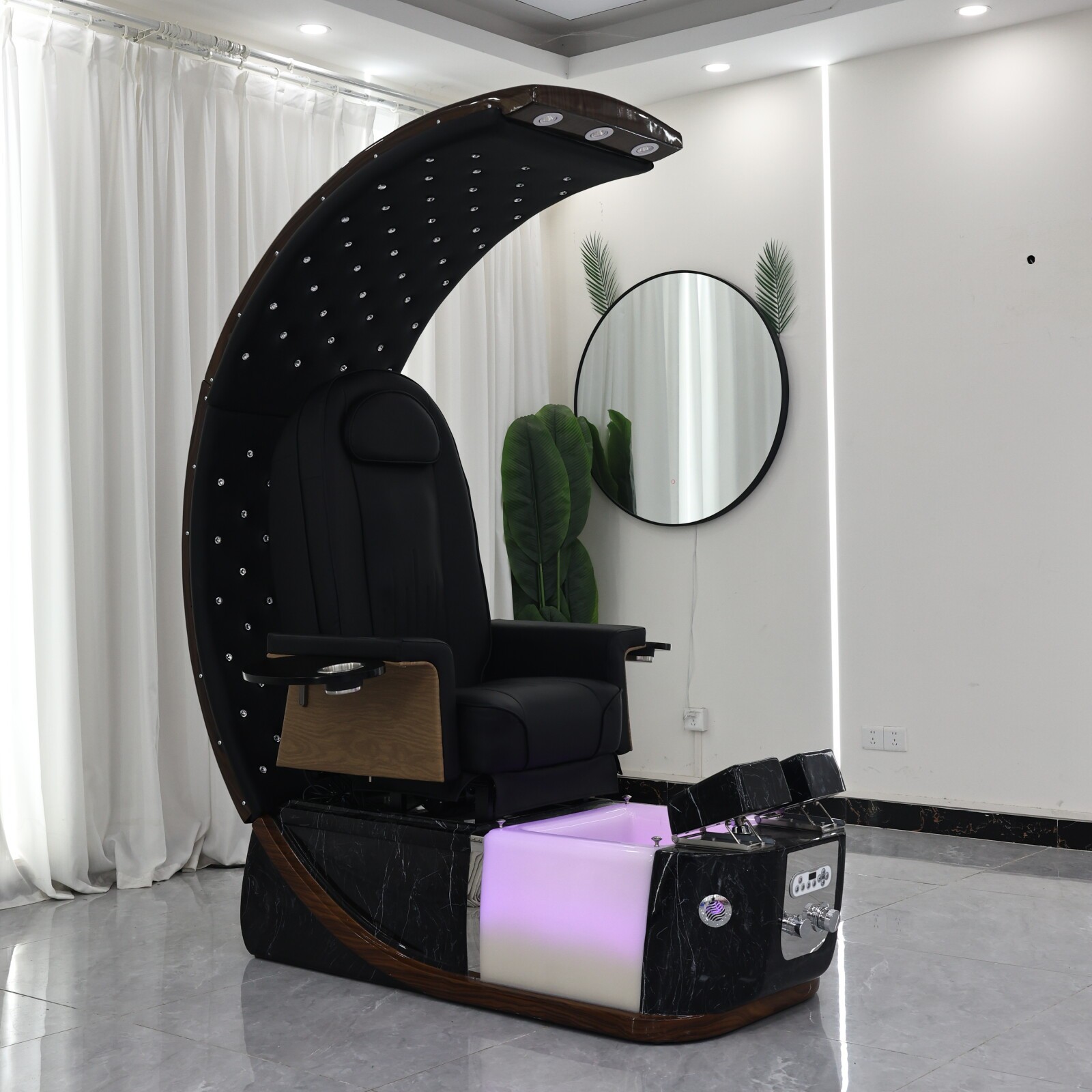 Professional Pedicure Chair with Foot Bath Basin for Spa and Nail Salon DN0236_Standard Pedicure Chairs