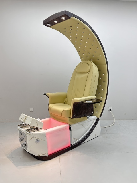 Capsule Style Pedicure Chair with Foot Spa Basin for Nail Salon DN0134_Standard Pedicure Chairs