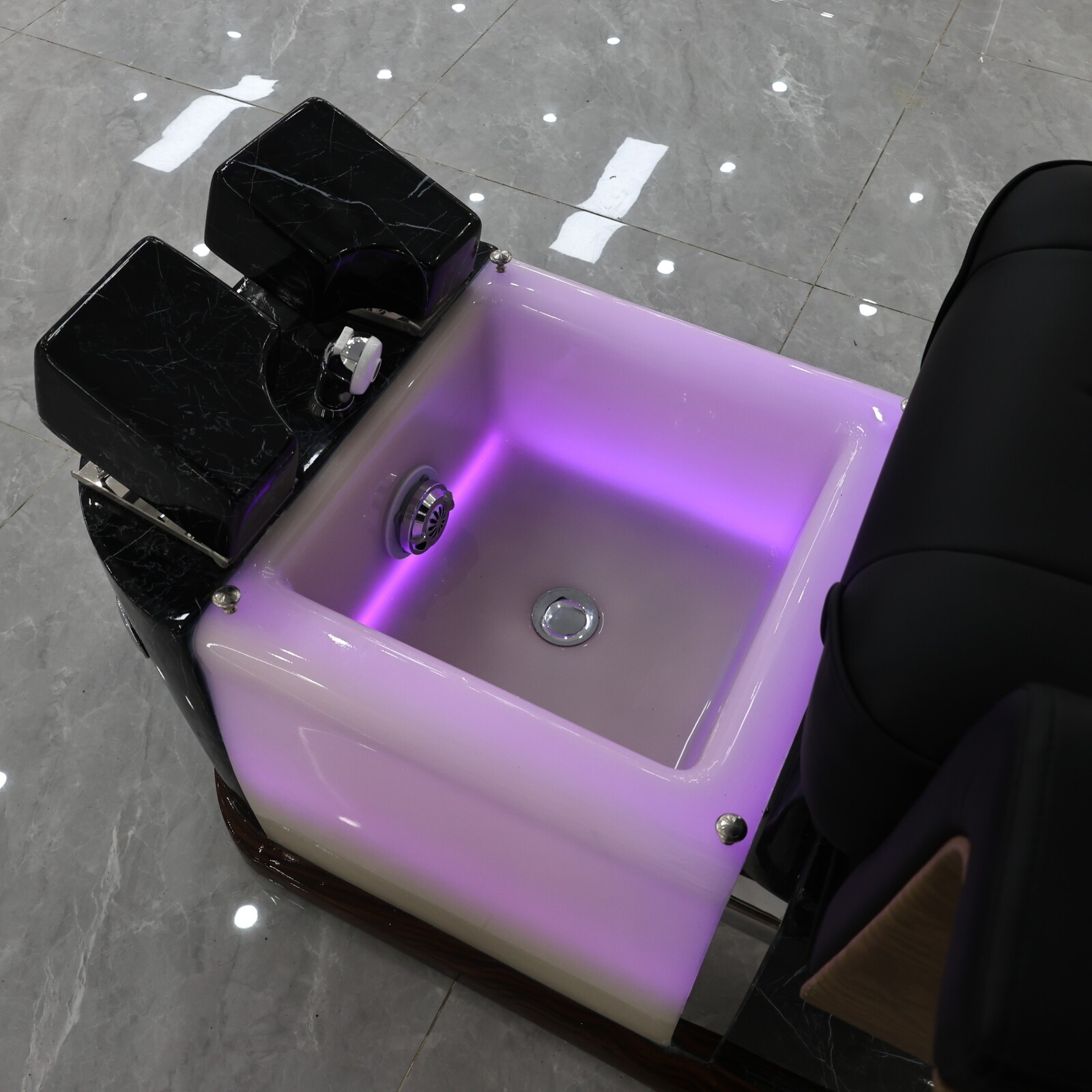 Professional Pedicure Chair with Foot Bath Basin for Spa and Nail Salon DN0236_Standard Pedicure Chairs