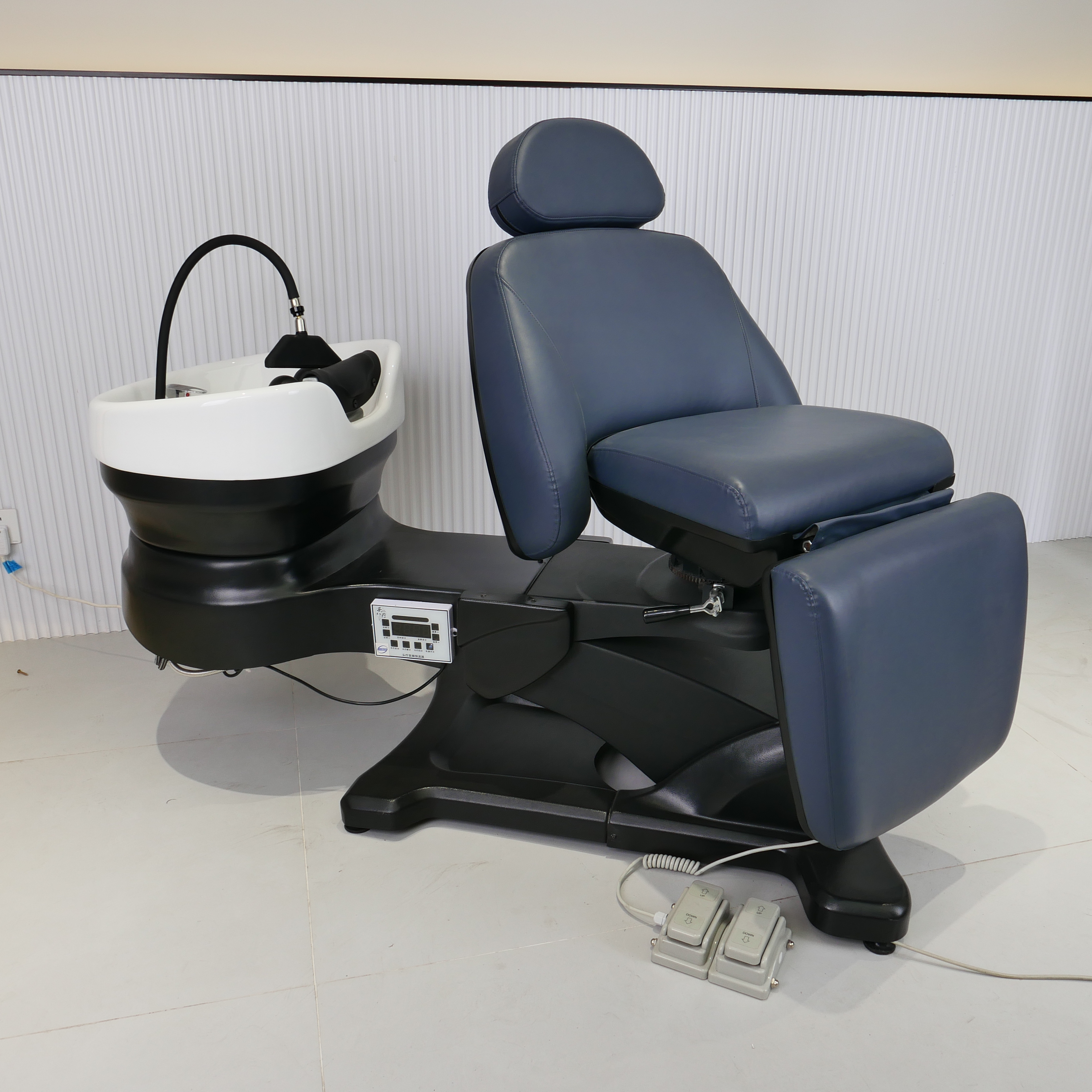Electric Shampoo Chair with Footrest and Salon Sink Unit DN0065_Electric Shampoo Chairs