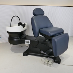 Electric Shampoo Chair with Footrest and Salon Sink Unit DN0065_Electric Shampoo Chairs