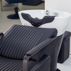 Basic Black Shampoo Chair with Attached Bowl for Hair Salon DN0074_Basic Shampoo Chairs