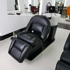 Electric Shampoo Chair with White Backwash Basin for Salon Use DN0075_Electric Shampoo Chairs