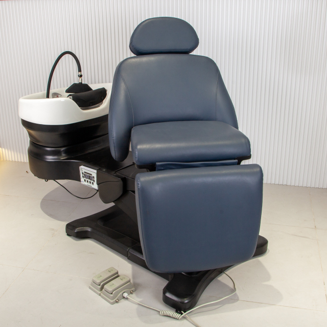 Electric Shampoo Chair with Footrest and Salon Sink Unit DN0065_Electric Shampoo Chairs