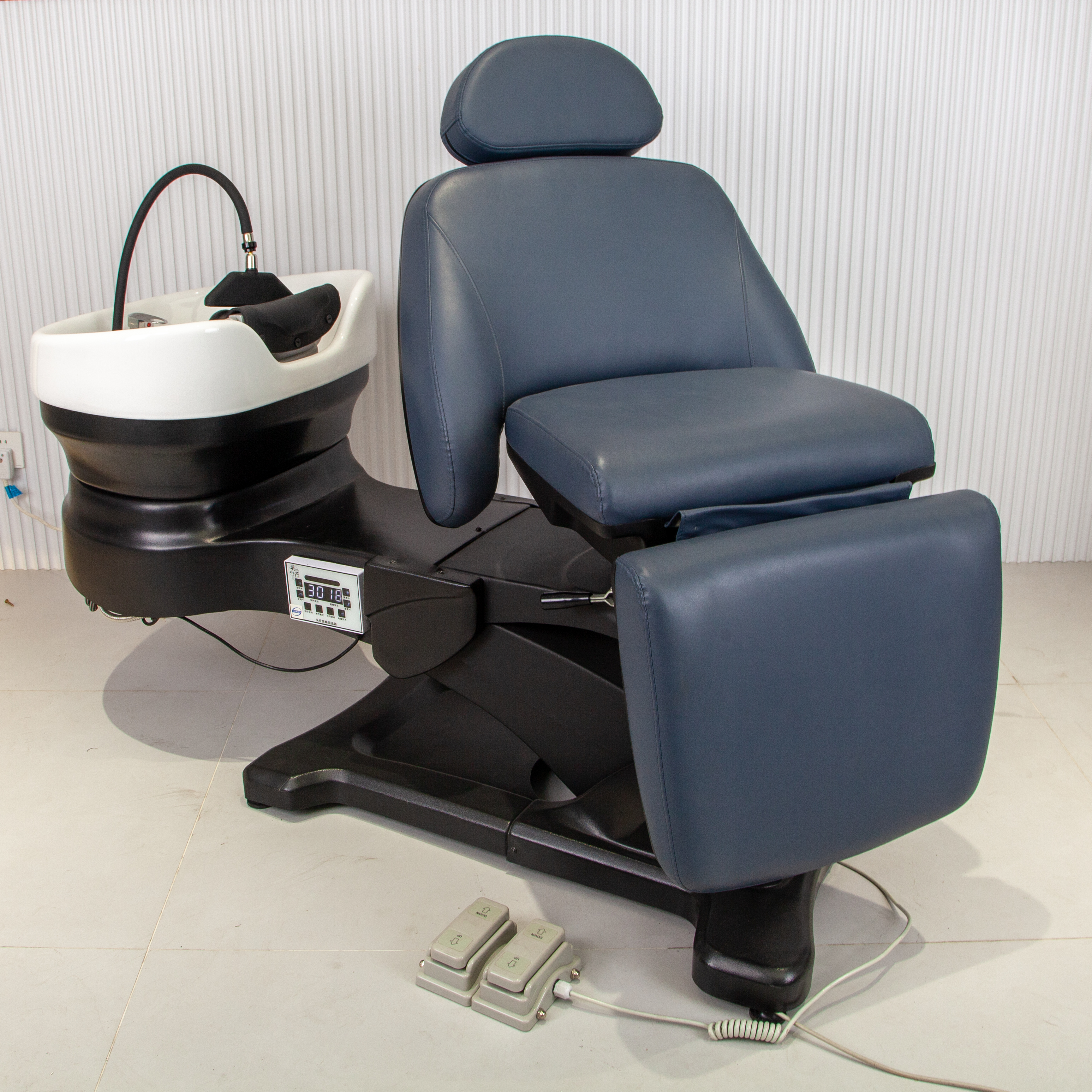 Electric Shampoo Chair with Footrest and Salon Sink Unit DN0065_Electric Shampoo Chairs