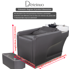 Basic Compact Backwash Chair with Basin for Small Salon DN0077_Basic Shampoo Chairs
