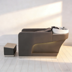 Basic Compact Backwash Chair with Basin for Small Salon DN0077_Basic Shampoo Chairs