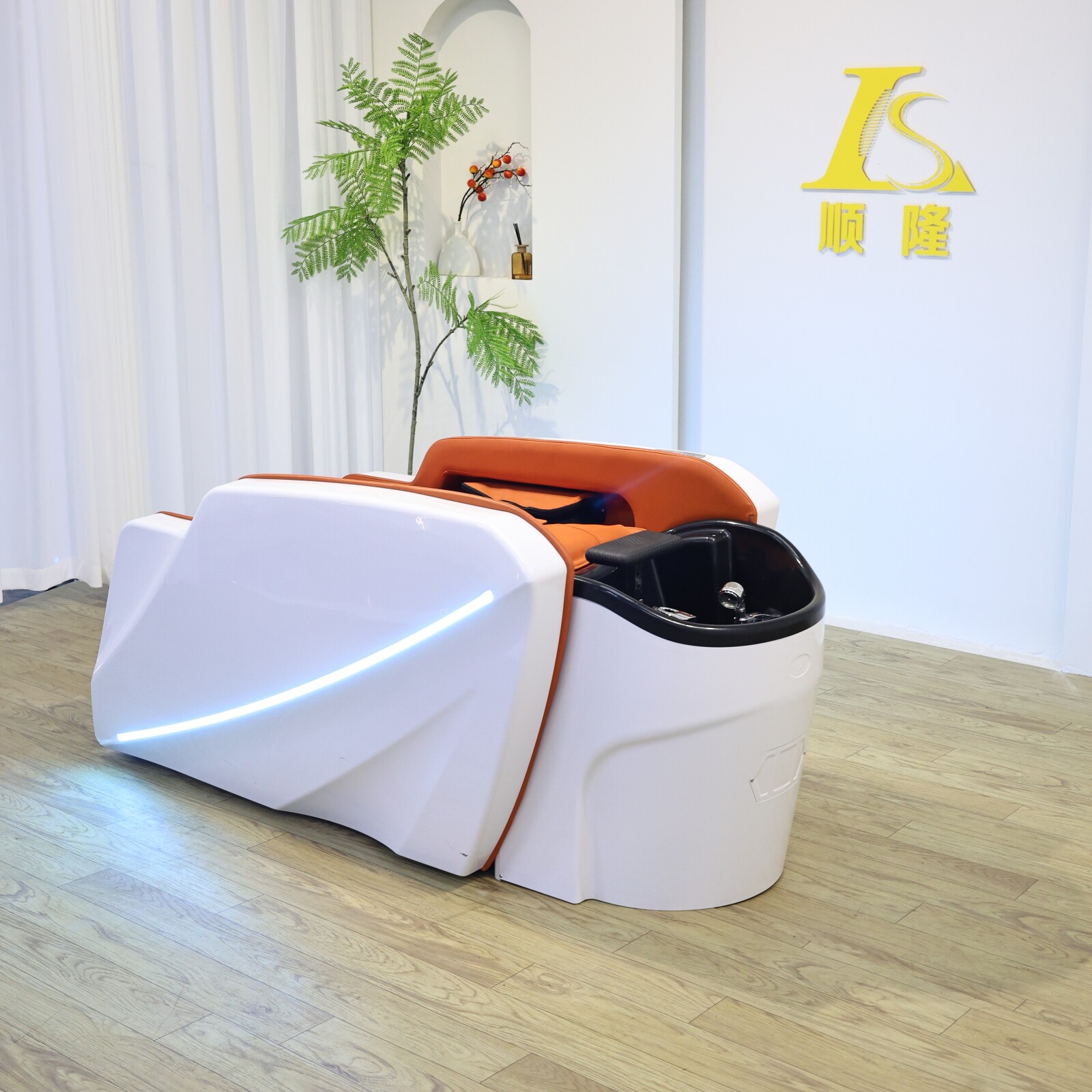 Mobile Backwash Shampoo Unit with Electric System for Salon Use DN0227_Massage Shampoo Beds