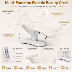 Rotating Electric Beauty Chair with Adjustable Footrest and Leg Support DN0044_Electric Beauty Chairs