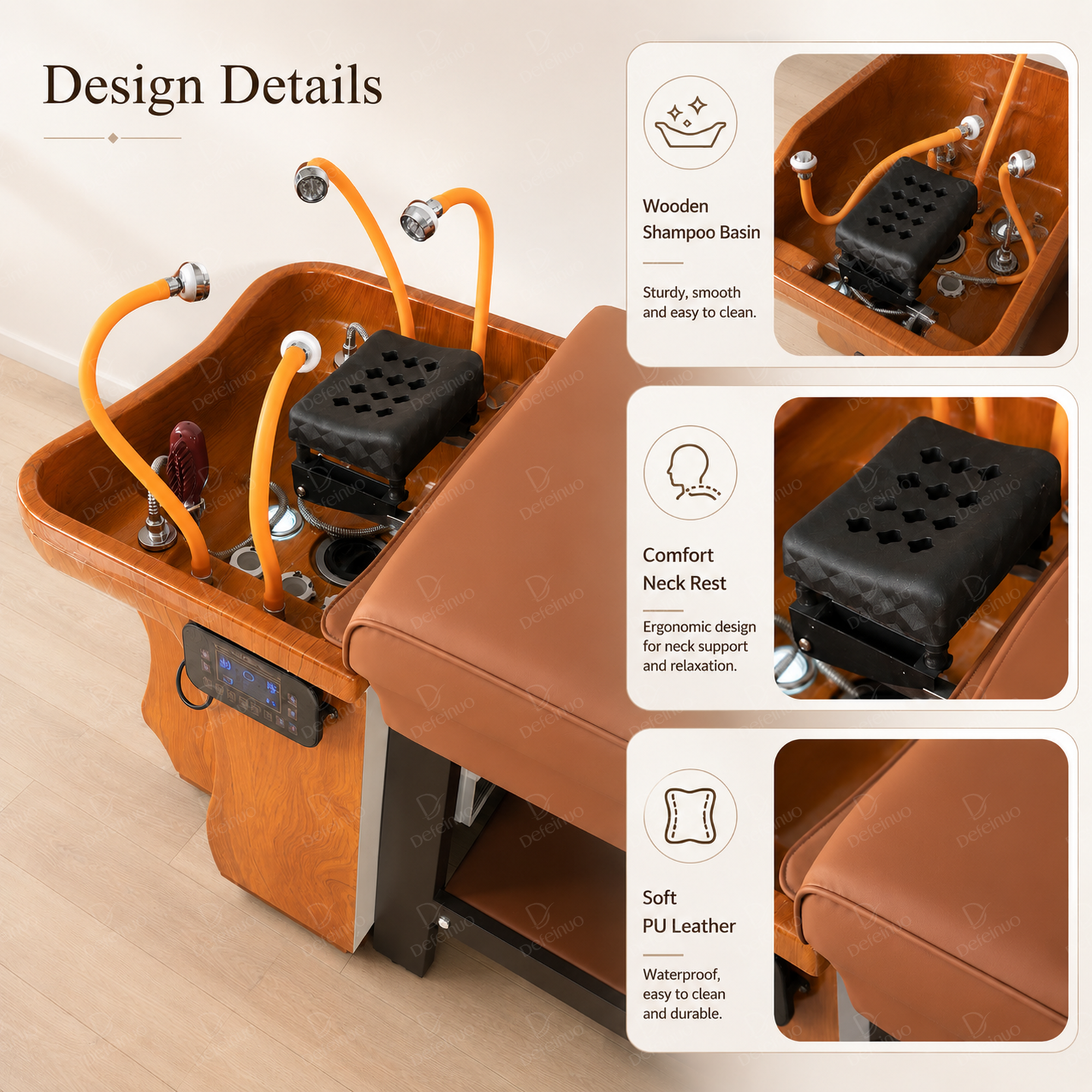 DN0051 automatic head spa shampoo bed with water circulation system