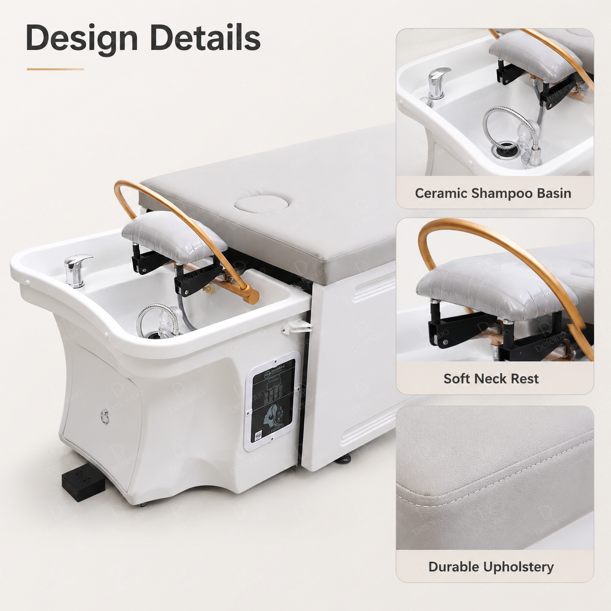 Mobile Head Spa Shampoo Bed with Plumbing System for Salon Use DN0052_Standard Shampoo Beds