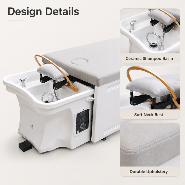 Mobile Head Spa Shampoo Bed with Plumbing System for Salon Use DN0052_Standard Shampoo Beds