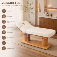 Heated Electric Beauty Bed with PU Leather for Lash and Facial Treatment DN0287_4 Motor Beds
