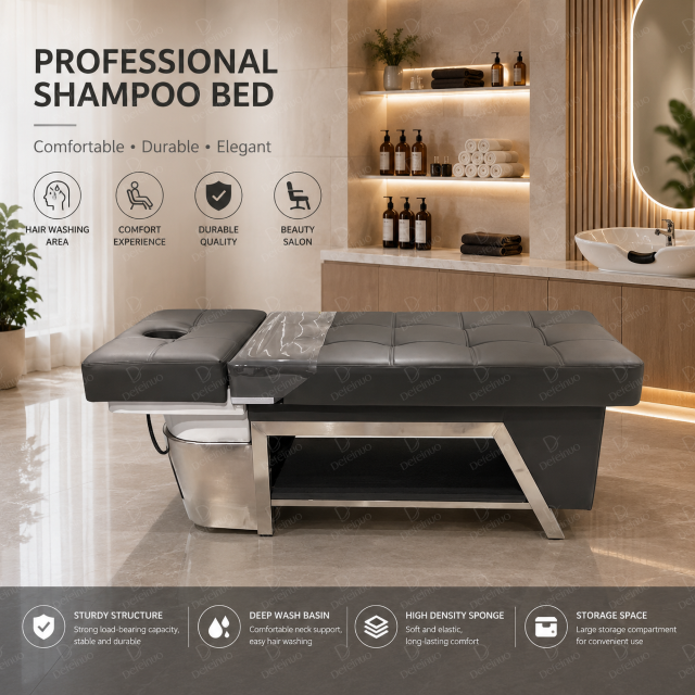 Water Circulation Head Spa Shampoo Bed with Stool System DN0092_Standard Shampoo Beds