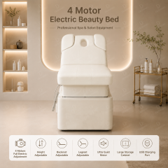 4 Motor Electric Beauty Bed with Adjustable Height and Heating DN0006_4 Motor Beds